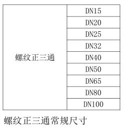 氣體滅火螺紋正三通